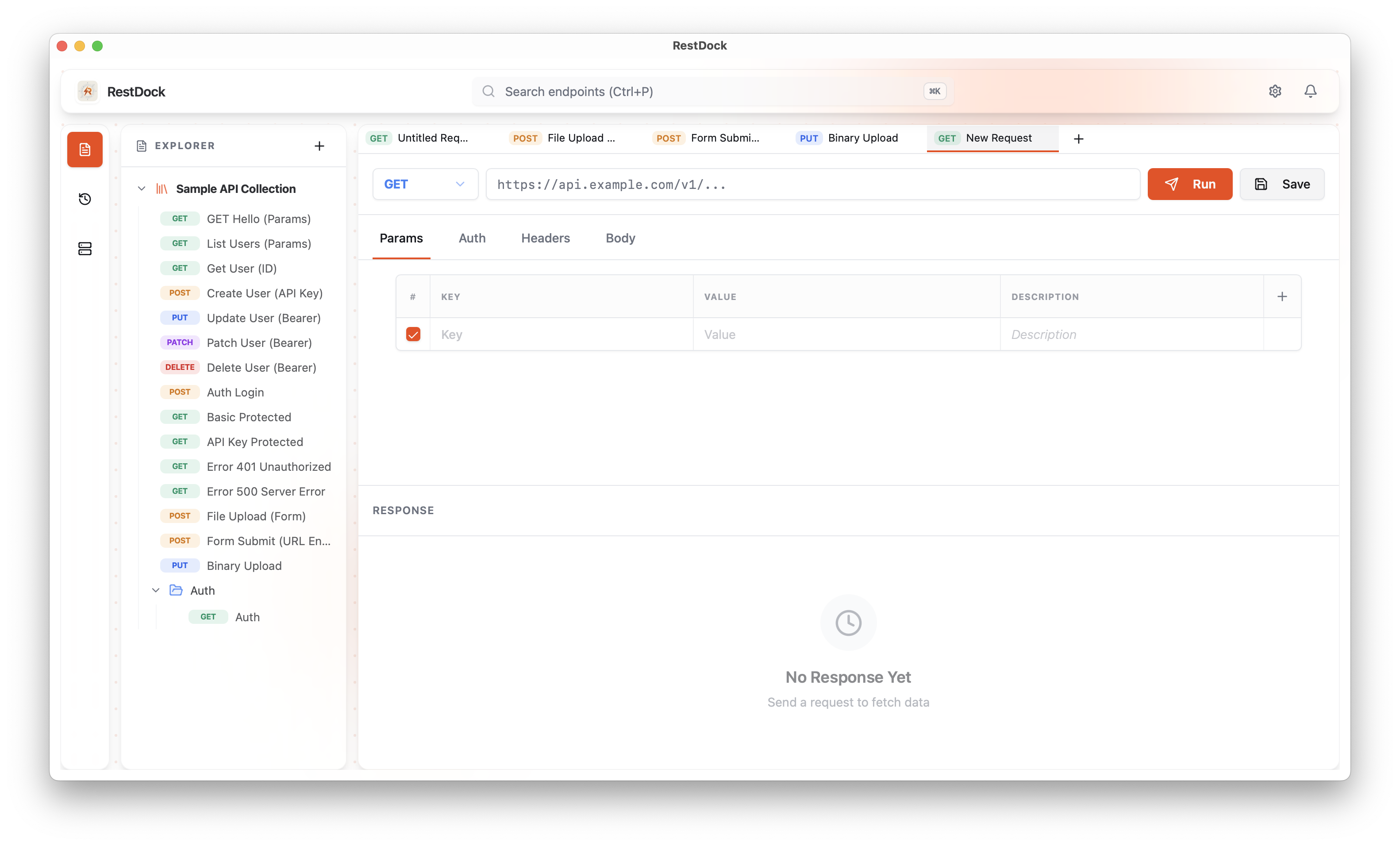 RestDock Application Interface